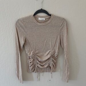 Heatherly Ruched Long Sleeve Top